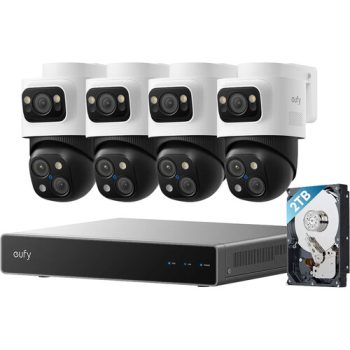 eufy Security S4 8-Channel NVR with 2TB HDD & Four S4 16MP Bullet-PTZ Cameras Kit